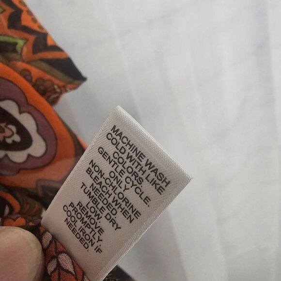 Cato Blouse Boho Paisley Floral Retro Sheer Tunic S - Picture 8 of 9